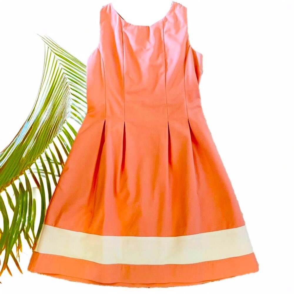 57th Street Tailored Pink Rose Sleeveless Pleated Dress Small